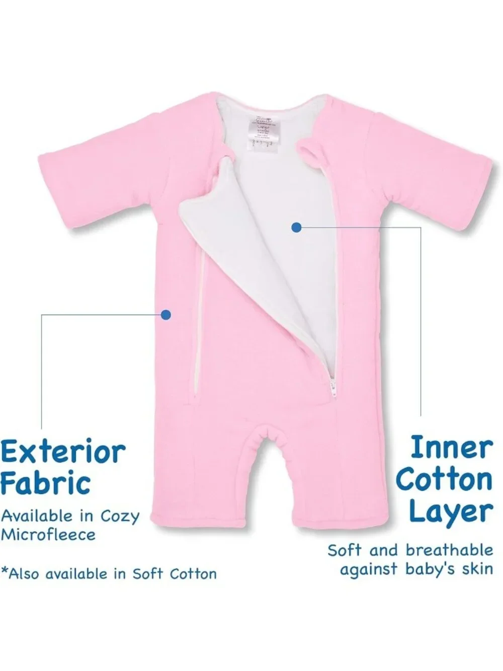 Cozy Microfleece Baby Sleepsuit | Swaddle Transition for Better Sleep